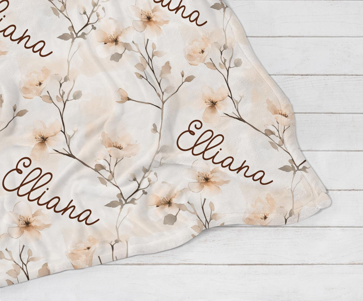 Baby Girl Neutral Blanket, Vintage Nursery Blanket, French Country Baby Decor - Squishy Cheeks