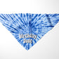 Birthday Dude Blue Tie Dye Dog Birthday Bandana Dog Birthday Party Scarf - Squishy Cheeks
