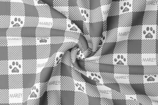 Checkered Dog Blanket Personalized Dog Blanket Custom Pet Blanket Crate Blanket - Squishy Cheeks