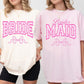 Coquette Bride Bridesmaid Matching Bachelorette Party Shirts, Preppy Bow Bride Shirt - Squishy Cheeks