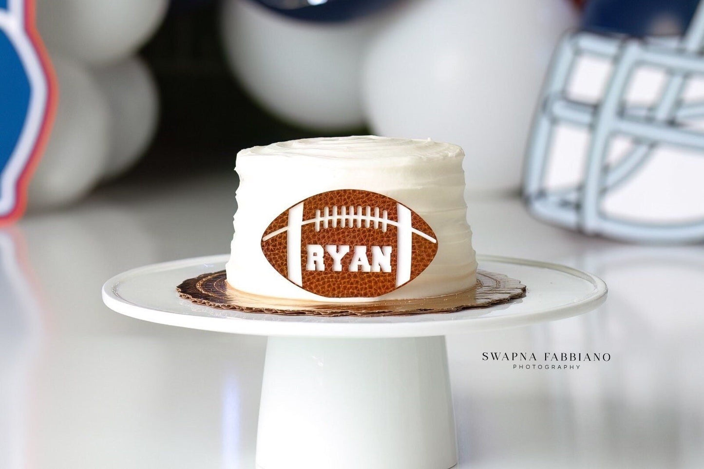 Football Cake Topper First Birthday Personalized Football Cake Topper 1st Birthday - Squishy Cheeks