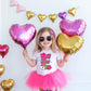 Girls Personalized Valentines Day Shirt with Name, Bodysuit, Shirt & Sweatshirt - Squishy Cheeks