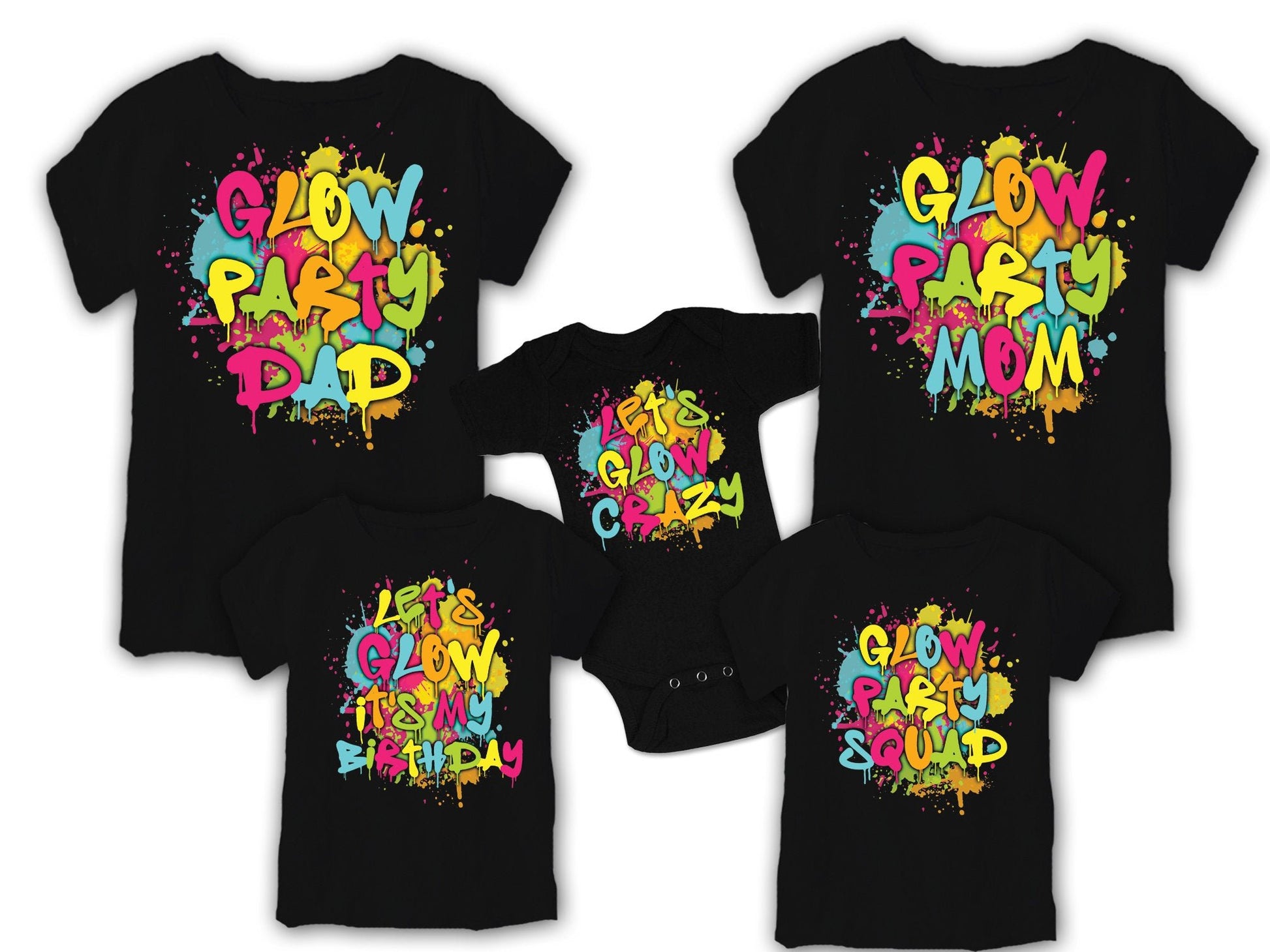 Glow Birthday Shirt, Glow Party Family Shirts, Glow Party Squad Shirts - Squishy Cheeks