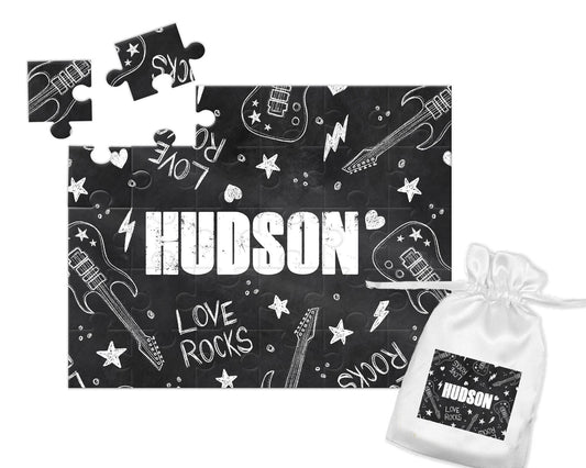 Boys Valentines Day Gift, Love Rocks Personalized Name Puzzle