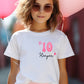 In My Double Digits Era Tee, 10th Birthday, Custom Birthday Girl Shirt Any Name And Age - Squishy Cheeks