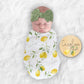 Lemon Custom Name Blanket Lemon Baby Swaddle Personalized Boho Nursery Baby Blanket - Squishy Cheeks