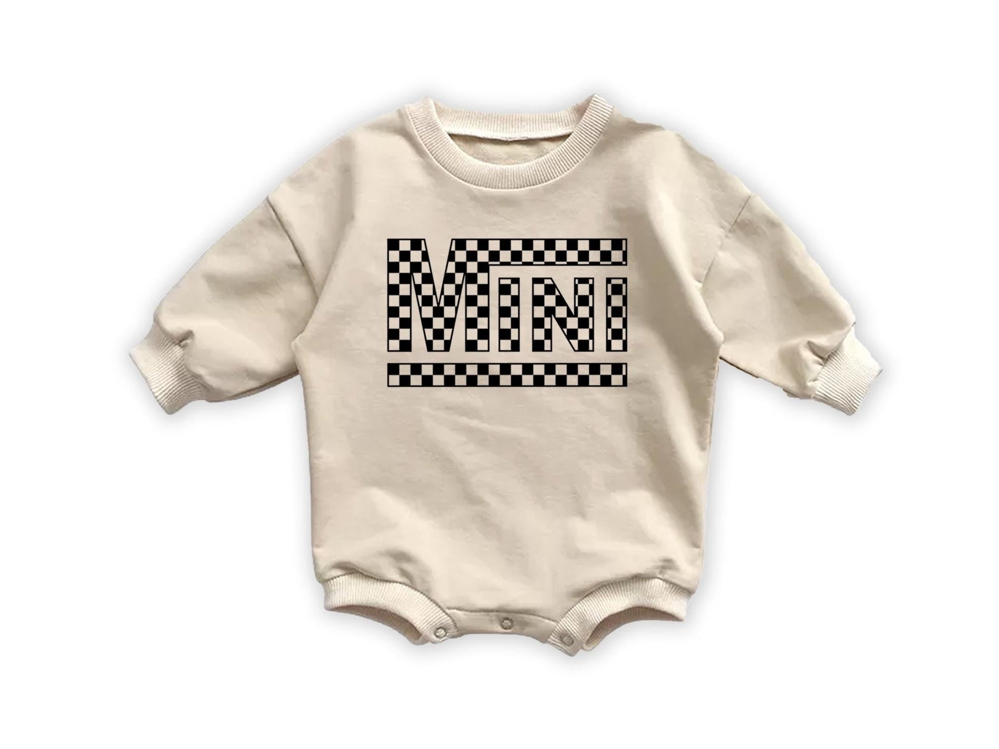 Mama Mini Checkered Boy Rocker Matching Mom Kids Sweatshirts Mommy and Me Shirts - Squishy Cheeks