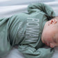 New Baby Boy Outfit Bamboo Personalized Knotted Gown Baby Gift Set Baby Shower Gift FAST SHIPPING - Squishy Cheeks