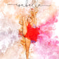 Personalized Gift for Dancer Custom Watercolor Dancer Art Photo Digital Download - Squishy Cheeks