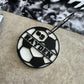 Personalized Soccer Bag Tag, Soccer Ornament with Name and Number, Soccer Gift - Squishy Cheeks