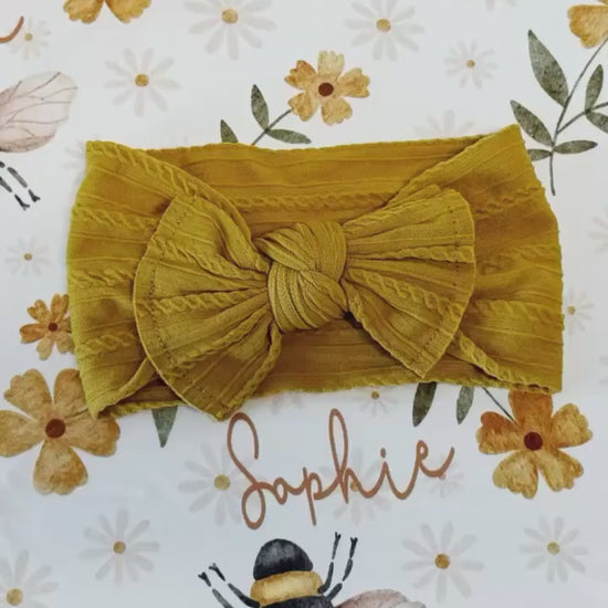 Bumble Bee Floral Swaddle Personalized Bee Blanket Boho Nursery Baby Blanket