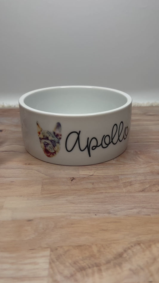 Custom Pet Bowl with Photo Food and Water Bowls for Dogs and Cats