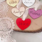 Personalized Heart Name Tag, Valentines Day Ornament, Mirror Heart Gift Bag Tag