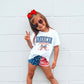 Retro American Mama Mini Mommy and Me 4th of July Patriotic Matching Shirts Set - Squishy Cheeks