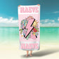 Retro Pool Float Personalized Beach Towel, Retro Custom Beach Towel, Custom Children's Pool Towel Bathing Towel with name - Squishy Cheeks