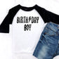 Rockin Roll Birthday Personalized Birthday Outfit Boy Guitar Rock n Roll Birthday Raglan Shirt Rockstar - Squishy Cheeks