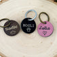 Smart Dog Tag Faux Leather Personalized Dog Tags Quiet Pet Tag Smart Cat Tag - Squishy Cheeks