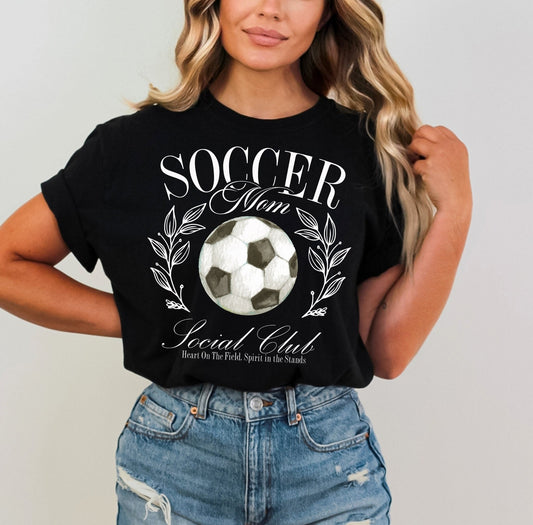 Soccer Mom Social Club Shirt Heart On The Field Spirit On The Stands Sweatshirt Tank - Squishy Cheeks