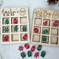 Stocking Stuffer Gift for Kids, Personalized Tic Tac Toe Boards, Christmas Game - Squishy Cheeks