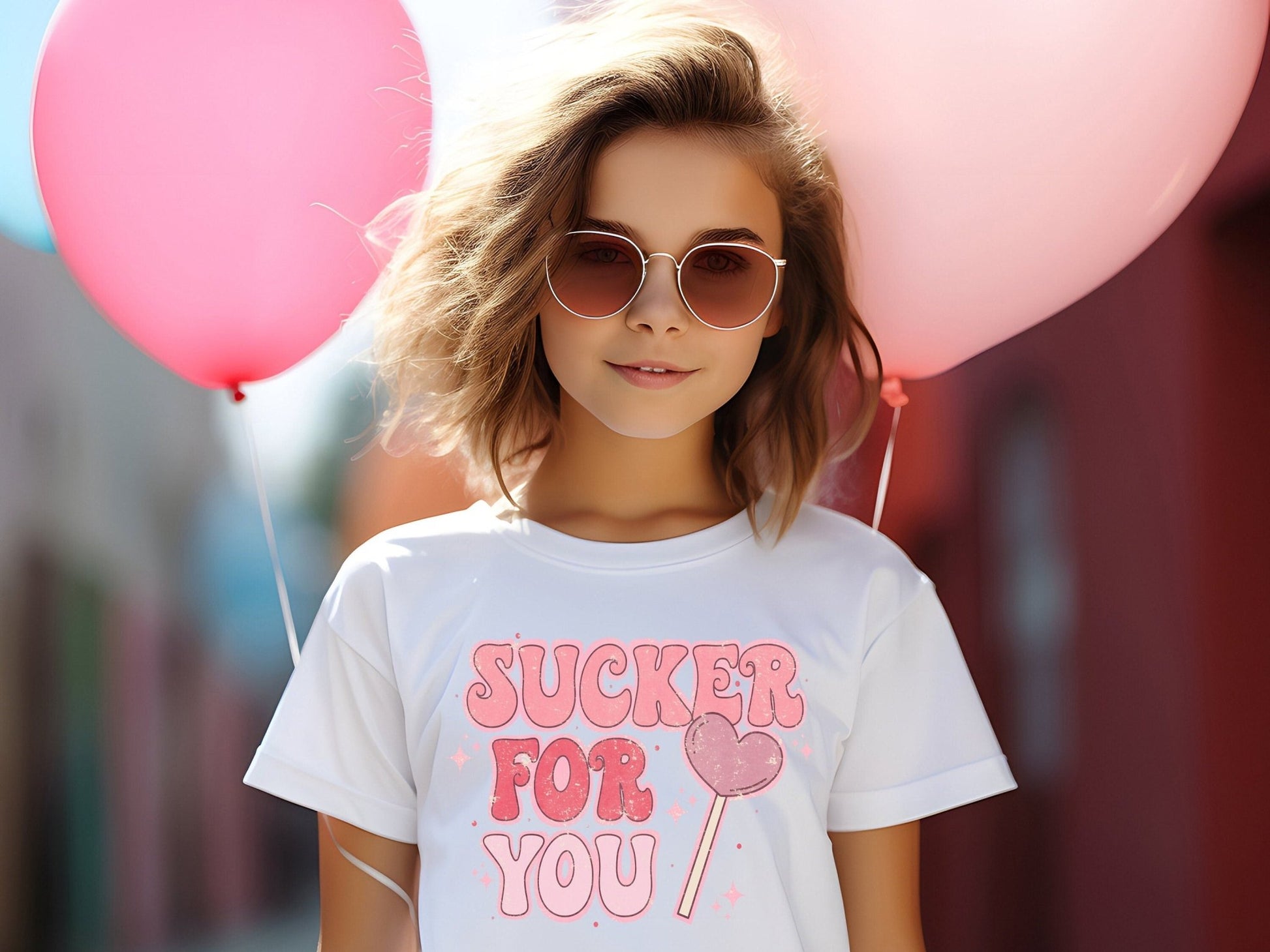 Sucker For You Valentine's Day Kids Shirt Girls Valentine Sweatshirt I'm A Sucker For You Bubble Romper Toddler Sweatsuit - Squishy Cheeks