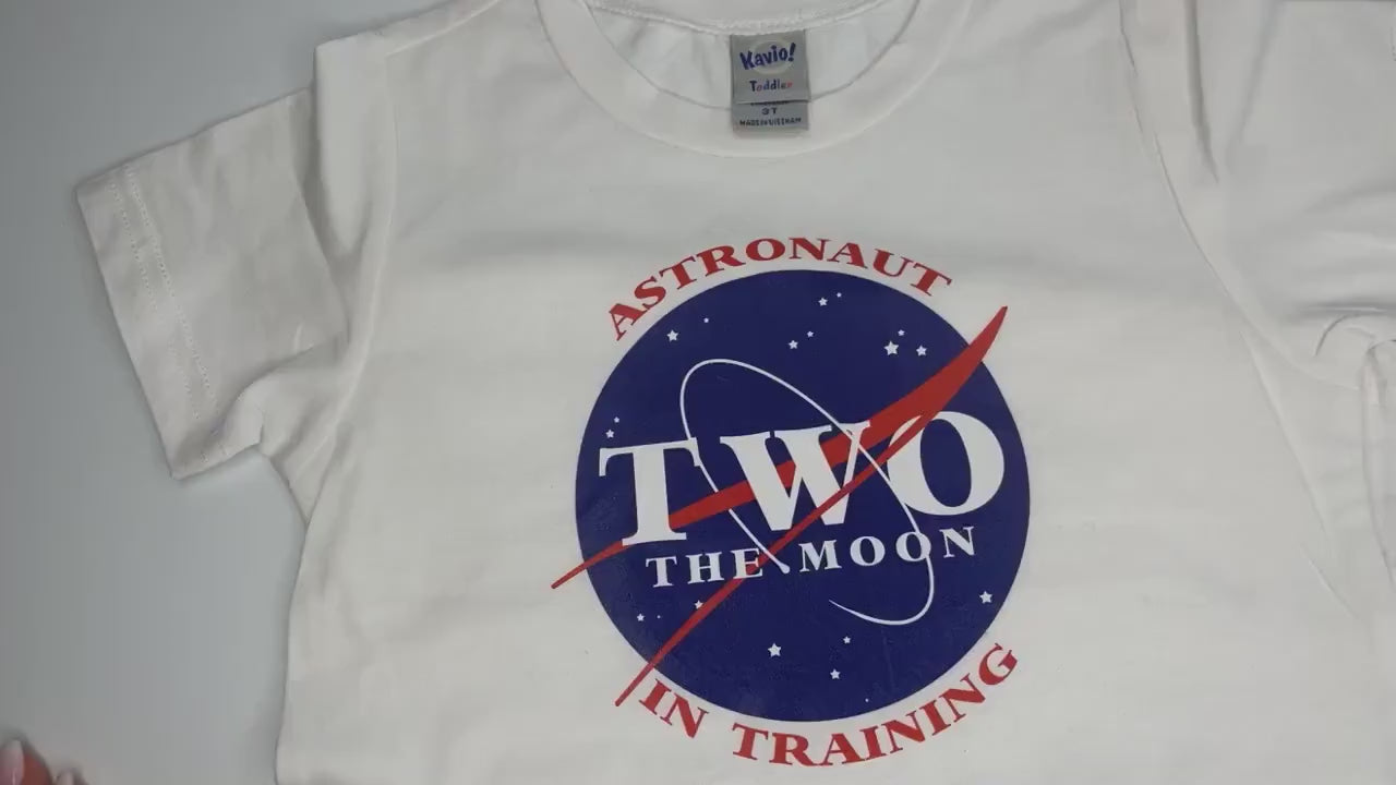Two the Moon NASA Inspired Birthday and Family Shirt 2nd Birthday Tee Boys Space Birthday Party Ground Control Second Birthday