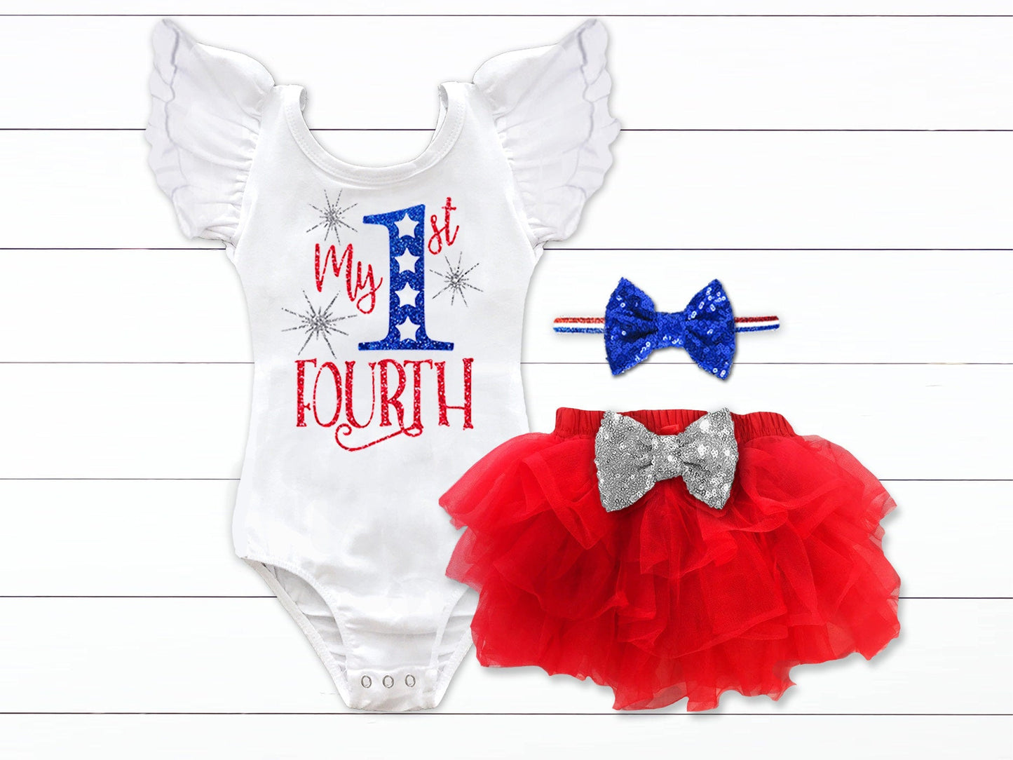 1st 4th of July Patriotic Outfit - Squishy Cheeks