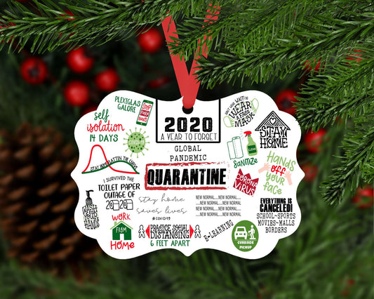 2020 Funny Quarantine Covid Christmas Ornament - Squishy Cheeks