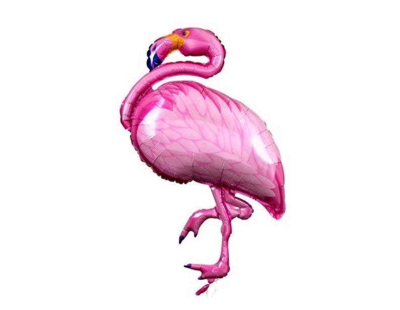 35" Pink Flamingo Balloon - Squishy Cheeks
