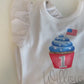 4th of July Birthday Outfit Patriotic 1st Birthday Outfit Red White Blue Baby Girl July 4th Outfit Patriotic Distressed Denim
