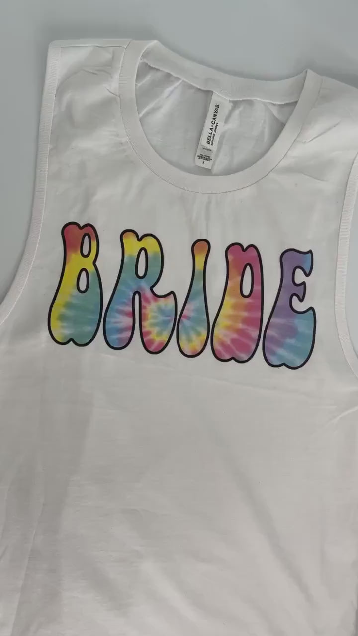 Tie Dye Bachelorette Tanks Bride Squad Tank Tops Bridesmaid Shirt Bachelorette Party Shirt Bride Shirt Bridesmaid Gift Wedding Party Gift