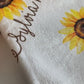 Sunflower Baby Blanket Personalized Baby Girl Swaddle Fall Sunflower Nursery Decor Name Blanket  Baby Shower Gift Blanket and Pillow Set