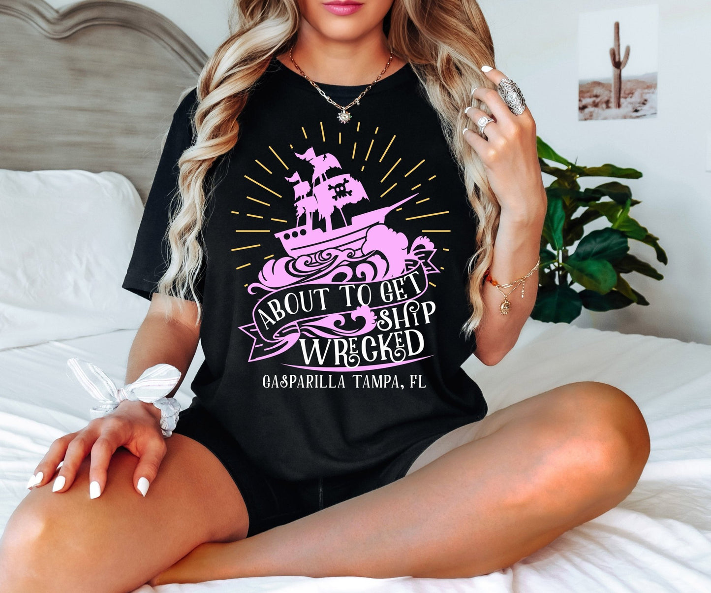 About To Get Shipwrecked Gasparilla Parade Tampa Bay Pirate Festival 2024 Women's Shirt - Squishy Cheeks