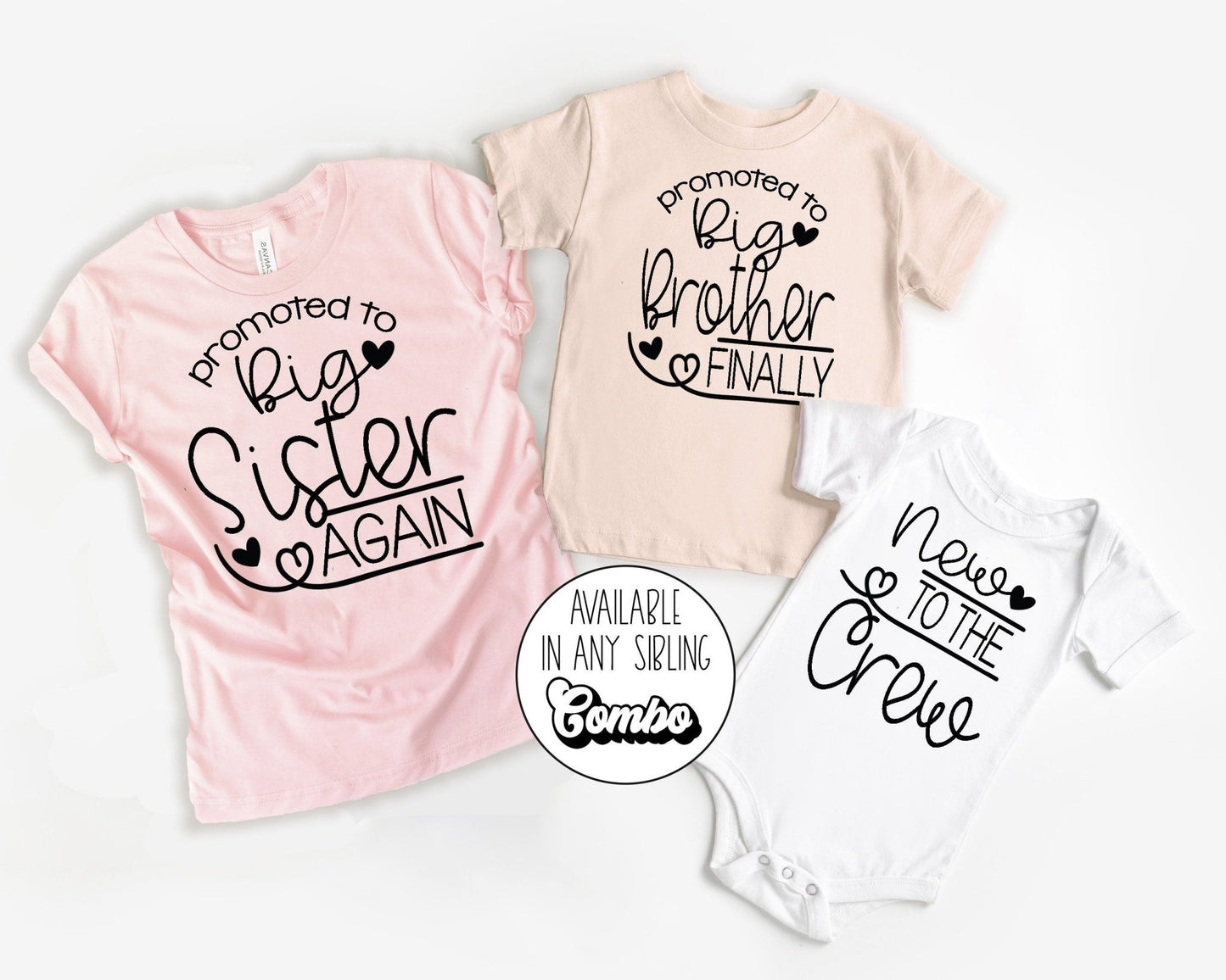 Baby Announcement Onesie® Big Sister Big Brother Shirts Sibing Baby Reveal - Squishy Cheeks