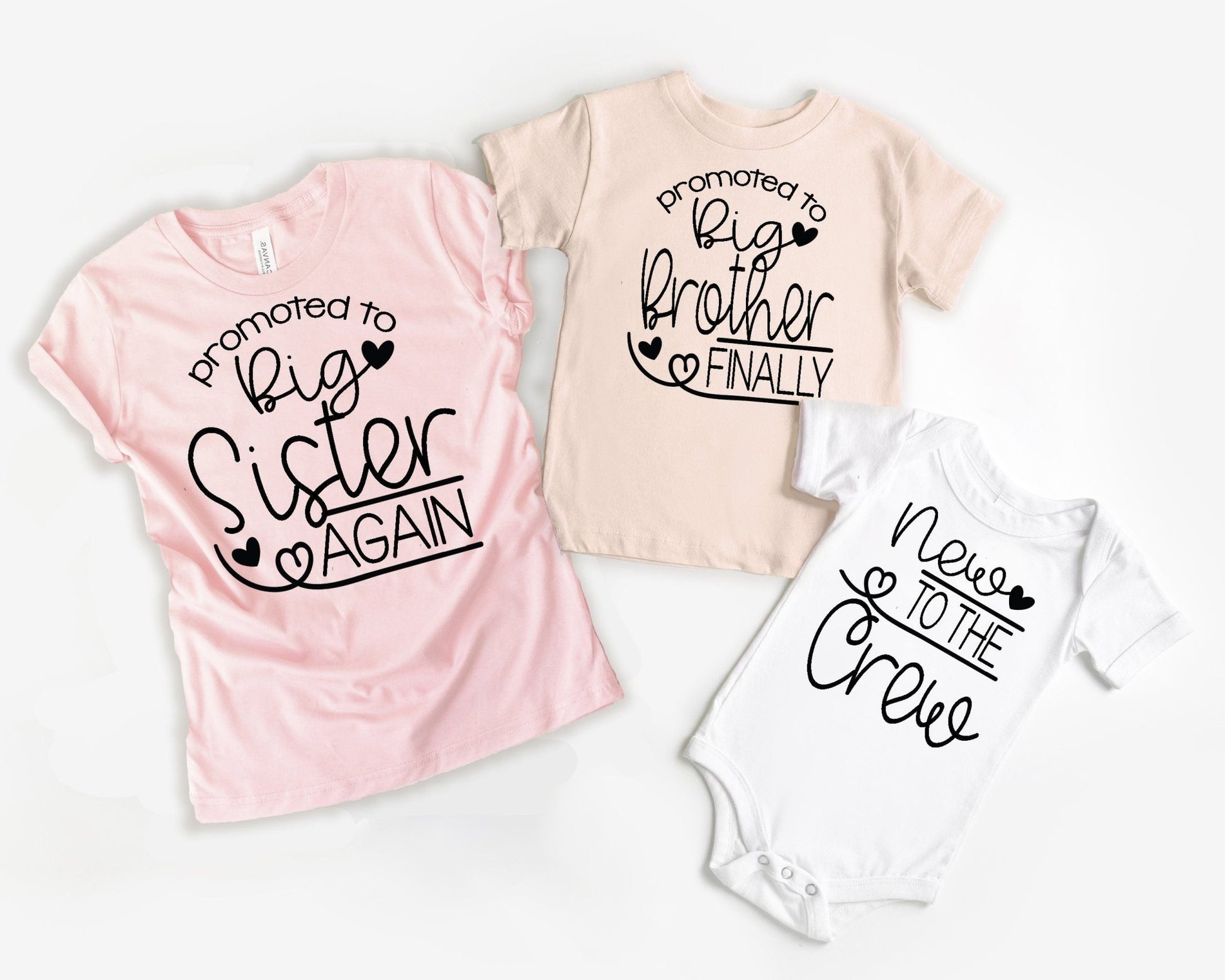 Baby Announcement Onesie® Big Sister Big Brother Shirts Sibing Baby Reveal - Squishy Cheeks
