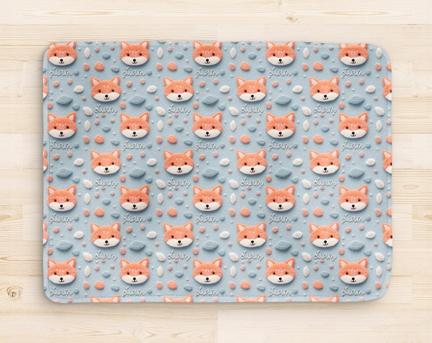 Baby Custom Fox Theme Nursery Swaddle Blanket - Squishy Cheeks