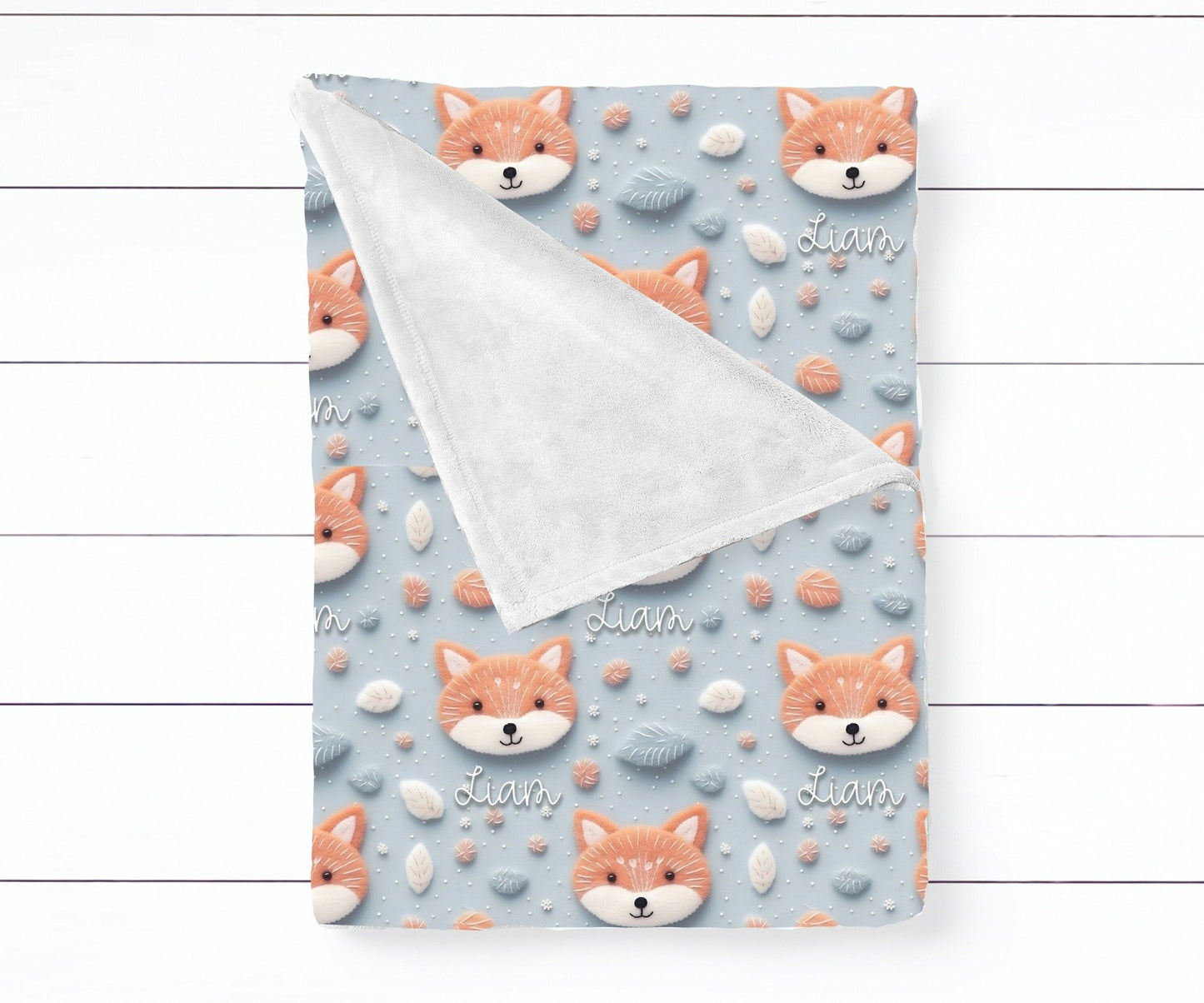 Baby Custom Fox Theme Nursery Swaddle Blanket - Squishy Cheeks