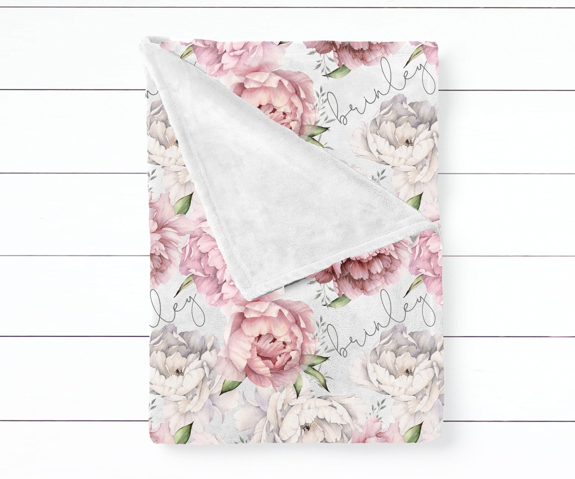 Spoonflower Fabric - Vintage Blooms Floral Rose Peony Flower Blush Pastel  Girl Soft Printed on Minky Fabric by The Yard - Sewing Baby Blankets Quilt