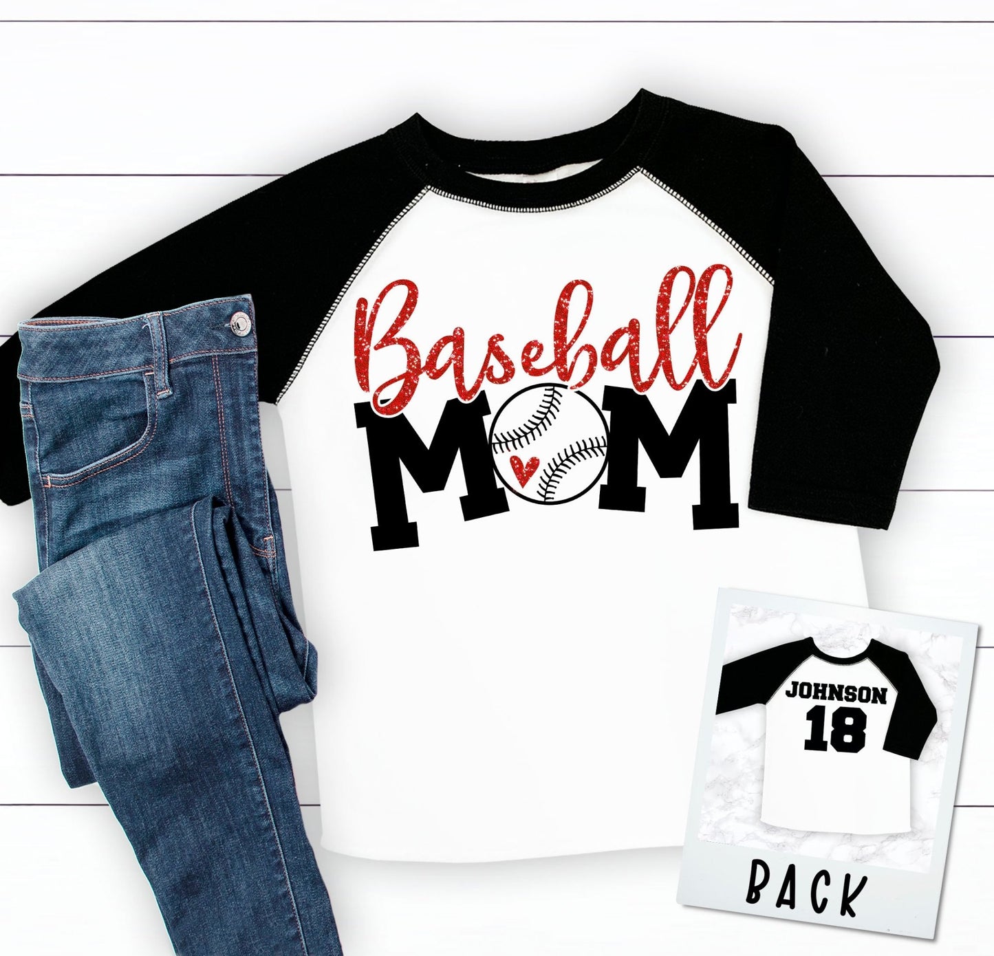 Baseball Mom Raglan Baseball Tee - Squishy Cheeks