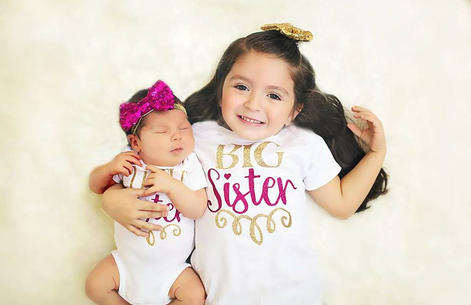 Big Sister Sparkle Shirt - Squishy Cheeks