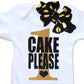 Black and Gold Cake Please Birthday Top - Squishy Cheeks