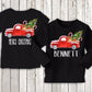 Boy's Custom Retro Truck Christmas shirt - Squishy Cheeks