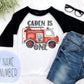 Boy's Fire Truck Birthday Outfit - Squishy Cheeks