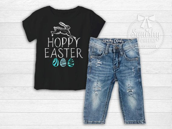 Boy's Hoppy Easter Outfit - Squishy Cheeks