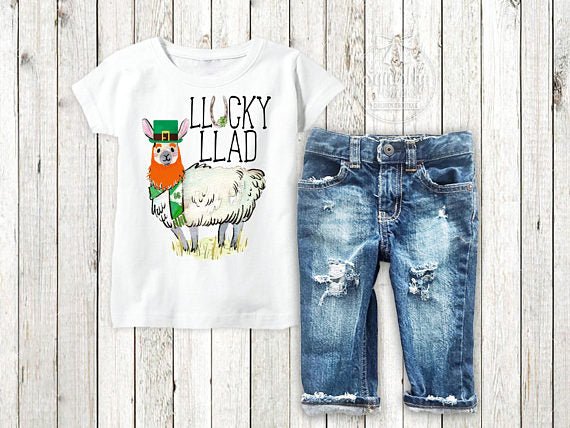 Boy's Llucky Llad Llama St. Patrick's Day Outfit - Squishy Cheeks