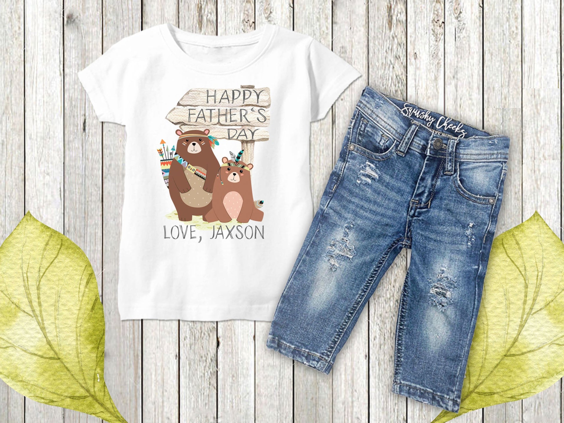 Boy's Personalization Happy Father's Day Top - Squishy Cheeks