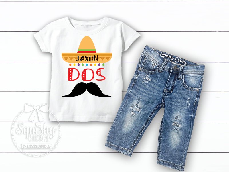 Boy's Personalized Dos Birthday Outfit - Squishy Cheeks