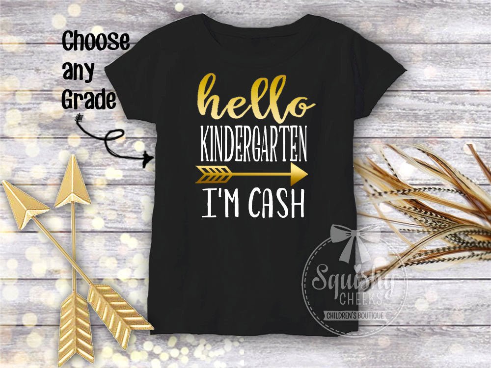 Boy's Personalized Hello Back To School Top - Squishy Cheeks