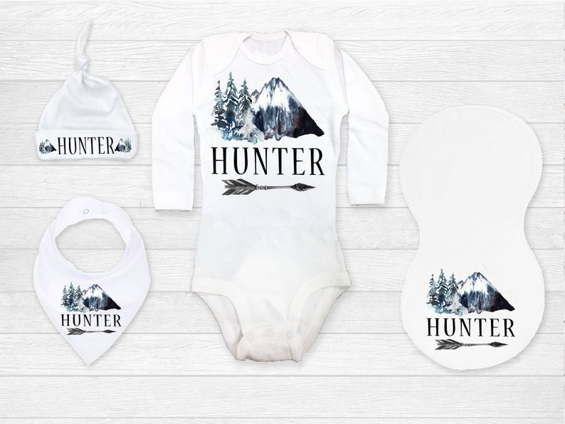 Boy's Personalized Mountians Gift Set - Squishy Cheeks