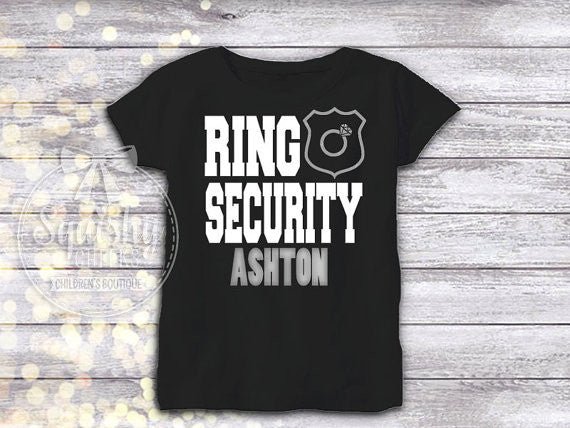 Boy's Ring Security Ring Bearer Shirt - Squishy Cheeks