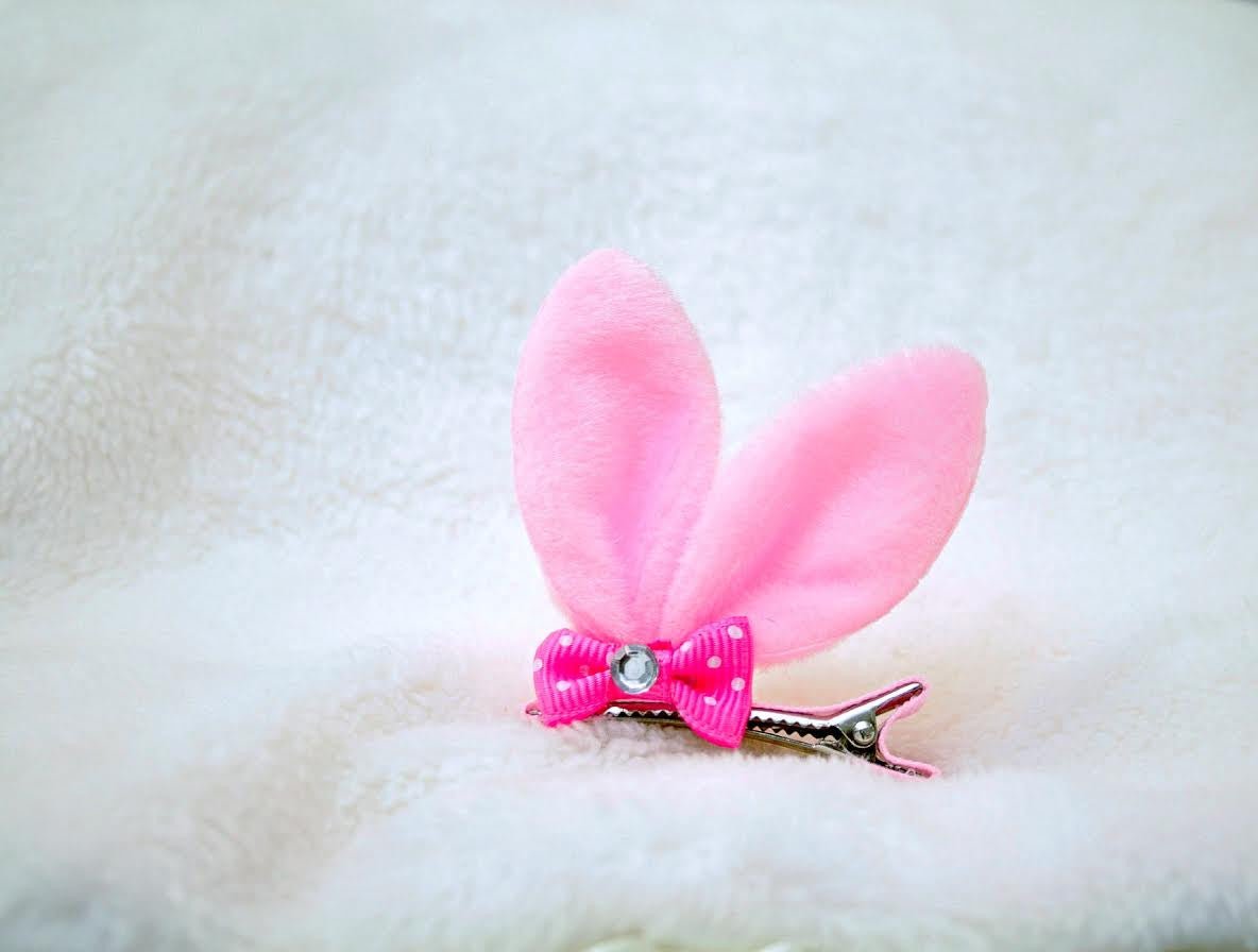 Bunny Ears Easter Hair Clip or Headband - Squishy Cheeks